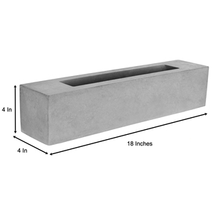 <strong>Rectangular</strong> Tabletop Fire Pit Mini <strong>Fireplace</strong> Indoor <strong>Outdoor</strong> Fire Pit Portable Fire Concrete Bowl Pot <strong>Fireplace</strong> - Product Image 4