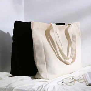 Wholesale Large Cotton Canvas Shoulder <b>Bag</b> for Women <b>Foldable</b> Eco-friendly Reusable Shopping Tote Letter Casual Grocery Use - Product Image 2