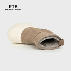 Frauen wasserdichte Kuh Wildleder Leder Schneeschuhe Wolle gefüttert dicke Sohle warme Winters chuhe - Product Image 5