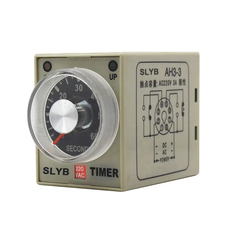 12VAC Power On Delay AH3-3 Timer 0-30 second Relay With Socket Base PF083A 