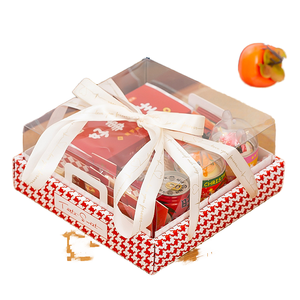 Boîte d'emballage en papier rigide biodégradable et écologique avec couvercle transparent, formes personnalisées et impression à chaud dorée, adaptée aux aliments - Product Image 1