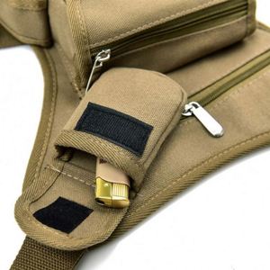 Sac de jambe tactique multifonctionnel noir imperméable pour homme, idéal pour le sport et les activités de plein air - Product Image 4