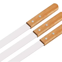 야외 캠핑 바베큐에 대 한 나무 손잡이와 6 개 스테인레스 스틸 바베큐 그릴 꼬치