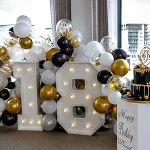 JAGUARSIGN Manufacturer Custom Happy Birthday Marquee Numbers Free Standing Light Numbers For Party