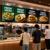 Pantalla LED Comercial P3 para Menús de Zonas de Comida con Gabinete Delgado, Paso de Píxeles Fino, Contenido HD, Instalación Fija