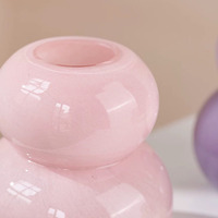 Mini vase en verre créatif en forme de gourde, vase hydroponique pour plantes, support pour fleurs séchées, décoration de bureau à domicile, ornement