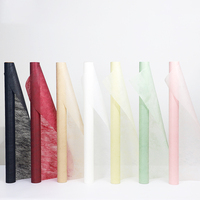 Rouleau de papier d'emballage pour bouquets, simple et élégant, en non-tissé, style coréen, en pâte de bois fine, matériaux recyclés, pour l'emballage de vêtements et de cadeaux