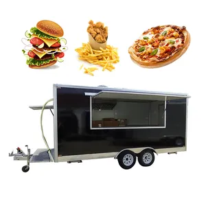 Factory Mobile Hot Dog Cart Coffee Concession Fast Food Trailer Fully Equipped Food Truck With Full Kitchen For Sale