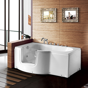 Venta al por mayor Rectángulo Acrílico Whirlpool Spa Lujo Caminar <span class=keywords><strong>en</strong></span> la bañera de hidromasaje con masaje de aire para los <span class=keywords><strong>ancianos</strong></span> discapacitados para uso <span class=keywords><strong>en</strong></span> apartamentos - Product Image 2
