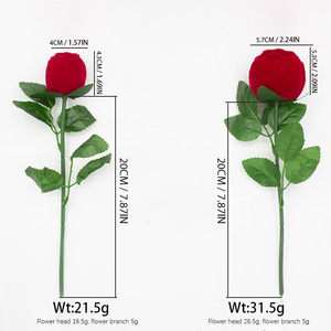 Elegante Scatola per Anelli di Lusso con Rosa Rossa in Rilievo, Ideale per Regali di San Valentino o <span class=keywords><strong>Proposte</strong></span> di Matrimonio Romantiche - Product Image 2