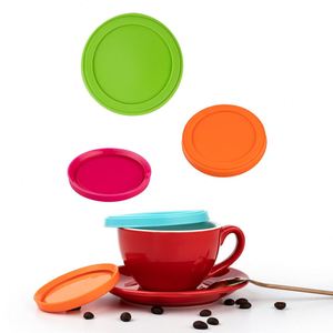 Reusable Leakproof Dustproof Soft Material Easy Cleaning Eco Friendly Round <b>Silicone</b> Cup Lid - Product Image 3