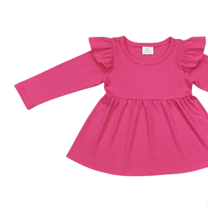 RTS PAS DE quantité minimale de commande Sweet girl Boutique Violet plaid effrayant chat automne bummies enfant en gros enfant en bas âge fille volant manches enfant vêtements ensemble - Product Image 2