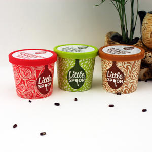 Logo personnalisé 3oz & 4oz biodégradables recyclé artisanat gobelets en papier avec revêtement PE et cuillères pour la crème glacée Hamburger nourriture pour animaux de compagnie Pizza - Product Image 5