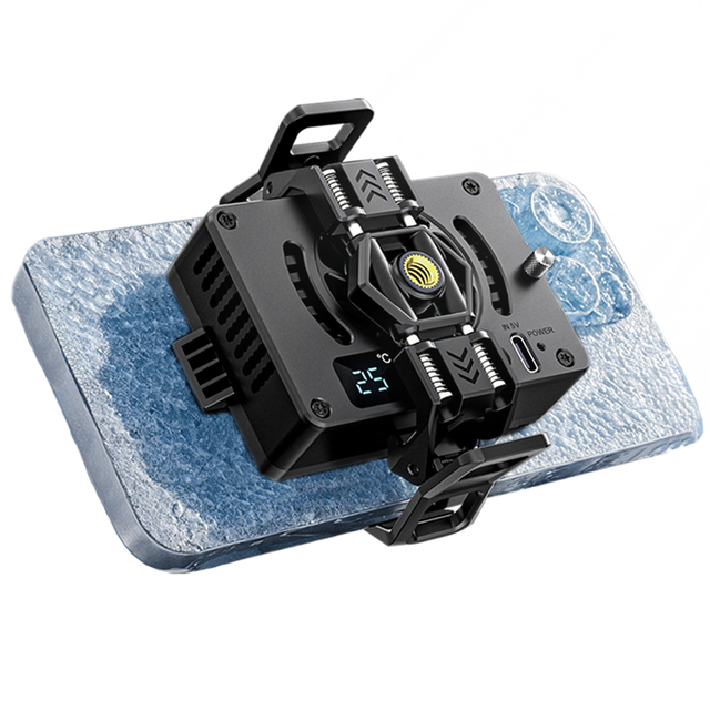 Phone Cooler for Photography Wired Mobile Phone Cooling Fan Lightweight Quiet Cellphone Radiator Flexible Aluminum Alloy
