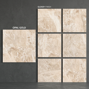Azulejos de Porcelana Esmaltada con Aspecto de Piedra Natural Color Piedra Marrón, Acabado Brillante Premium, 32x32 Pulgadas - Product Image 3