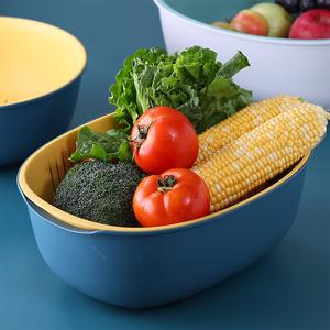 Hot Sale Two-Tier Plastic Multifunctional Colander for Home Kitchen Use Washes and Drains Vegetables Efficiently - Product Image 4