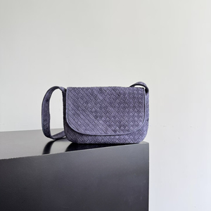 Bolso Bandolera de Piel Sintética Tejida de Moda Vintage de Lujo para Mujer, Bolso Pequeño con Solapa, Elegante Bolso de Hombro Tejido a Mano - Product Image 1