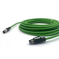 Cable de Bus de Campo SVLEC EtherNet/IP EtherCAT Profinet, Cableado M12 a RJ45 de Doble Extremo, Blindado