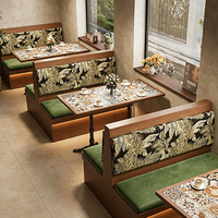 Meubles de restaurant commerciaux en gros, mobilier de restauration rapide, table et chaise en bois massif, banquette de restaurant, canapé, banc de siège, canapé-lit