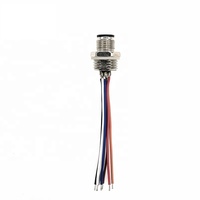 Connecteur circulaire codé A/B/C/D à 3/4/5/6/8/12 broches pour montage sur panneau frontal M8 M12 pour PCB