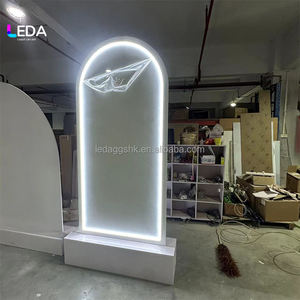 LEDA Modern Baby Shower Birthday Party Acrylic Board Panel <b>Wedding</b> Backdrop Reception <b>Welcome</b> <b>Sign</b> Led Lights Customizable - Product Image 1