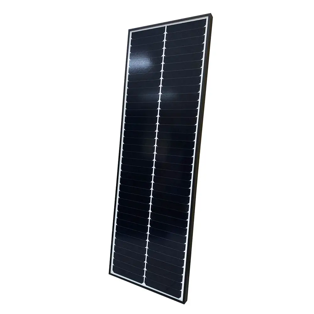 Panel Energi Surya Monokristalin Bingkai Aluminium Hitam 50W 60W Kustom Efisiensi Tinggi