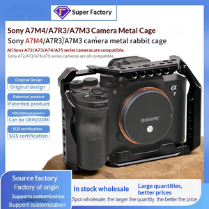 Cage pour appareil photo A7m4, compatible <span class=keywords><strong>A7R5</strong></span> A7M3, conception originale brevetée, accessoires verticaux pour photographie et streaming en direct - Product Image 1