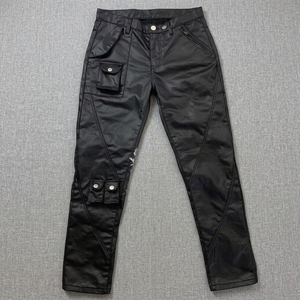 Pantalon en toile droit pour homme, design personnalisé, 6 poches, couleur noire, streetwear tendance, prix bas, forte demande - Product Image 2