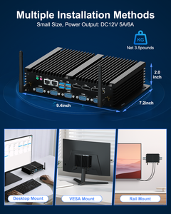 <span class=keywords><strong>Hystou</strong></span> <span class=keywords><strong>Mini</strong></span> ordinateur de bureau industriel I5 8250U I7 8550U Quad DDR4 SSD 3 écrans Port d'impression LPT minuscule ordinateur de bureau Win11 inférieur - Product Image 3