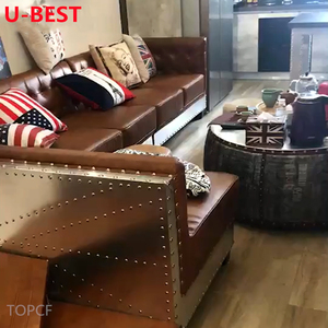 U-BEST Industrial Retro Rustic Vintage Aviator <strong>Sofa</strong> Wood Couch Canape Divano Mueble Salon Muebles De Salon Set Furniture Living