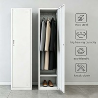 Casier métallique à porte simple pour personnel de bureau, étudiants, vestiaire, salle de sport, rangement, armoire en acier