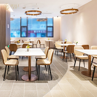 Nouvelle conception de restaurant nordique pour hôtels, ensembles de tables et de chaises modernes, hôtels de Foshan, service commercial 3D, design de restaurant de luxe
