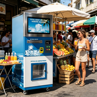 Distributeur automatique de glace en libre-service 24h/24 et 7j/7, paiement par pièces et sans numéraire, écran tactile, machine à glace automatique commerciale