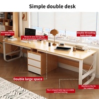 Bureau d'ordinateur long et minimaliste JIUYI avec cadre en acier épaissi et tiroirs pour le bureau et l'e-sport