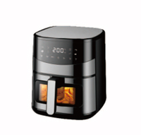 Friteuse à air numérique à double cuve avec grand écran couleur et fenêtre de visualisation, capacités 2.5L, 5.0L, 6.0L, 8L, 9L, 10L, 11L, 12L