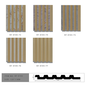 Design industriale decorazione per la casa 3D PS pannello a parete con scanalatura interna pannello a parete rivestito in marmo legno bianco struttura PS pannello a parete - Product Image 6