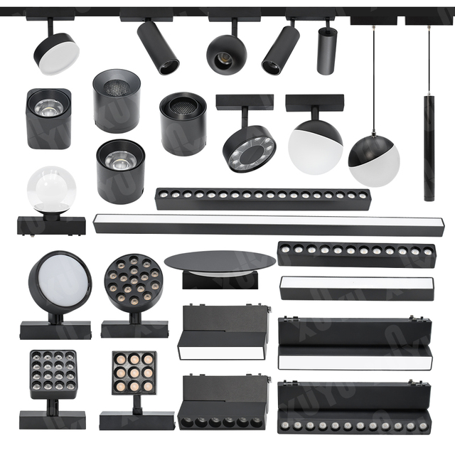 48V Magnetic LED Track Lighting Recessed Linear COB Rail System Dimmable Smart for Indoor Commercial Spotlight
