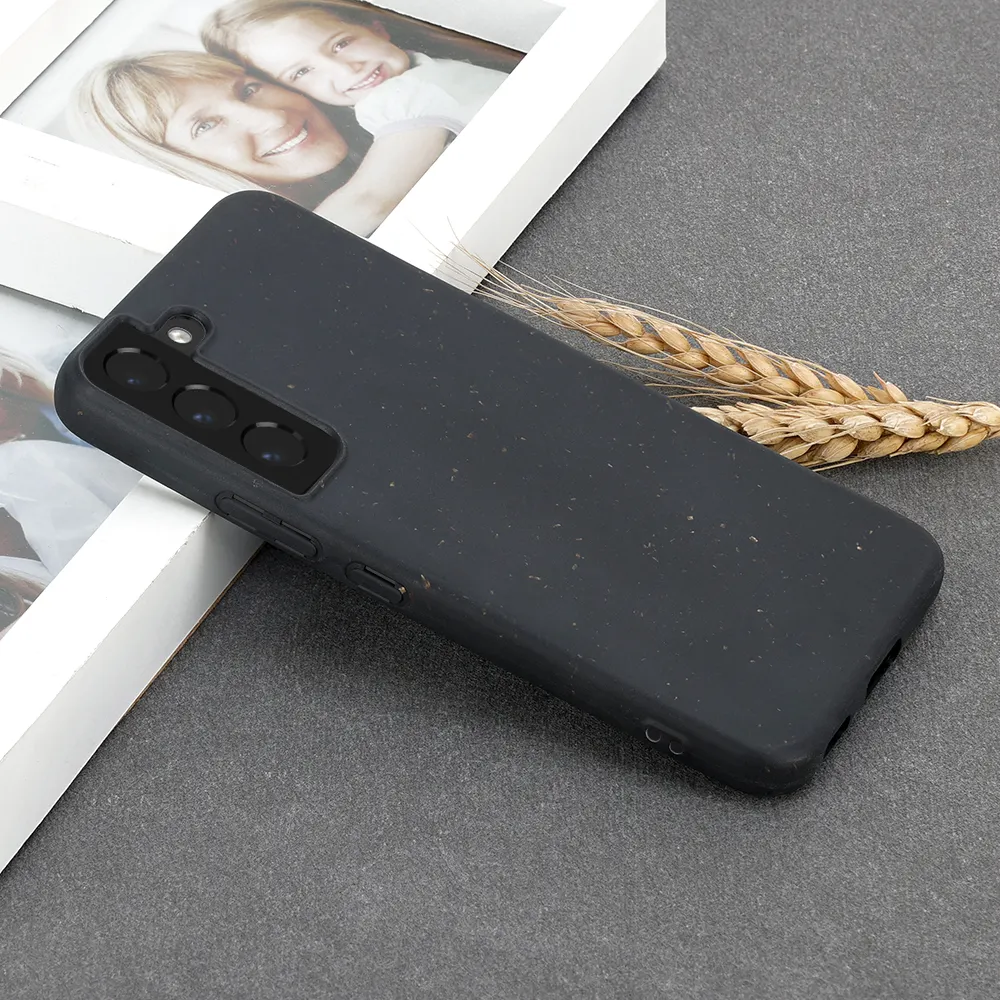 customized wheat straw 100% eco-friendly phone case slim fit natural phone covers for Samsung A32 5G S21FE S21 S22