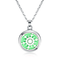 28mm Creux Arbre de Vie En Acier Inoxydable Ouvrable Rond Boîte De Parfum Aromathérapie Huile Essentielle Diffuseur Pendentif Collier