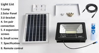 Projecteur LED solaire étanche IP67 haute puissance, lampe de jardin extérieure, télécommande, détecteur de mouvement, éclairage nocturne 12 heures