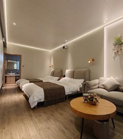 Maison préfabriquée de luxe en forme de cabane Apple, maison modulaire mobile en forme de capsule spatiale pour habitation, villa