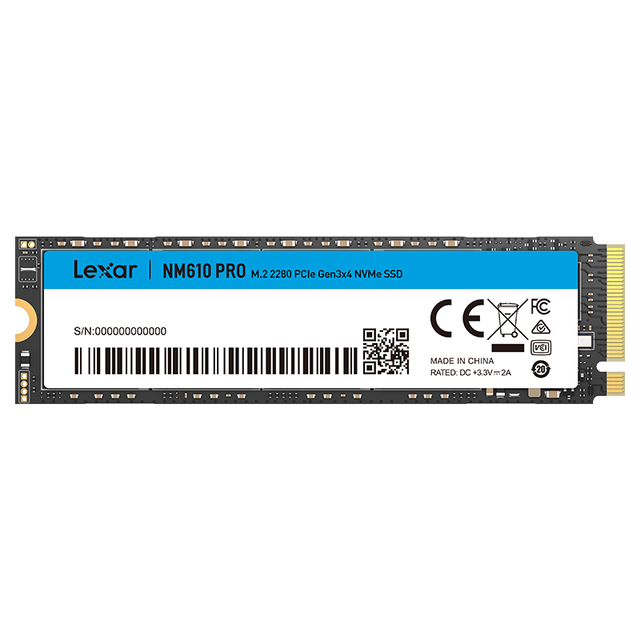 Lexar Original NM610PRO M.2 2280 PCIe Gen3x4 NVMe 500GB 1TB SSD Internal Solid State Drives Hard Disk for Laptop Desktop
