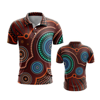 Chemises originales australiennes aborigènes pour hommes, personnalisées, à manches courtes, en jersey, coupe classique, séchage rapide