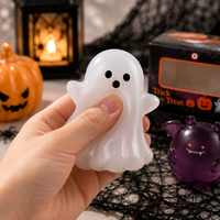 Jouet anti-stress souple et sensoriel à presser en forme de fantôme, citrouille et démon d'Halloween, en maltose, ensemble cadeau pour enfants et adultes