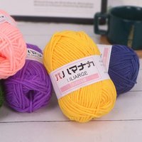 4 Brins 25g de fil de coton mélangé au lait Kit de matériel de tricotage fait à la main pour bébé pull chapeau manteau crochet chaussure
