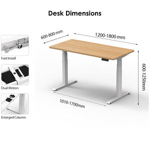 2HF3-KZB, nuevo <span class=keywords><strong>escritorio</strong></span> de Pie ajustable en altura eléctrica de doble motor de instalación rápida, marco de <span class=keywords><strong>escritorio</strong></span> para ordenador de oficina - Product Image 2