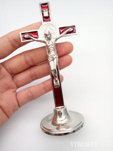 宗教食器金属クロス十字架キリスト教十字架十字架宗教カトリックギフトクラフトホームデコレーション亜鉛合金ヨーロッパ - Product Image 2