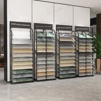 Présentoir simple pour carreaux, armoire verticale sur pied, étagères réglables en métal pour carreaux, quartz, pierre, aluminium