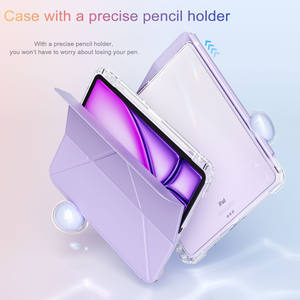 Y-fold Deslizante Desmontable <span class=keywords><strong>Funda</strong></span> Tri-fold PU <span class=keywords><strong>Funda</strong></span> de cuero <span class=keywords><strong>Funda</strong></span> transparente para <span class=keywords><strong>Apple</strong></span> <span class=keywords><strong>iPad</strong></span> A16 11 "(2025 Lanzado) - Product Image 2