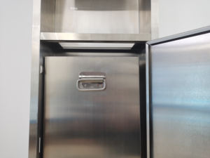 Cubo de basura empotrado para centro comercial, dosificador de papel con contenedor de basura, de acero inoxidable, para edificio y oficina, SUS304 - Product Image 5